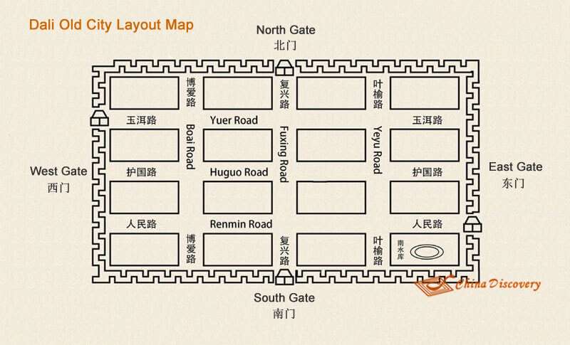 Dali Old City Map