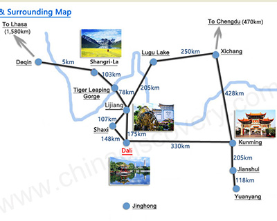 Dali & Surrounding Map