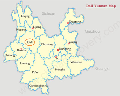 Dali Yunnan Map