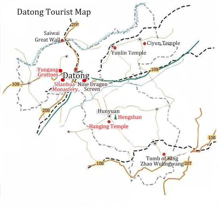 Datong Attraction Map