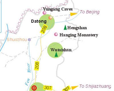 Datong China Map