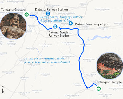 Datong South Railway Station Transfer Map
