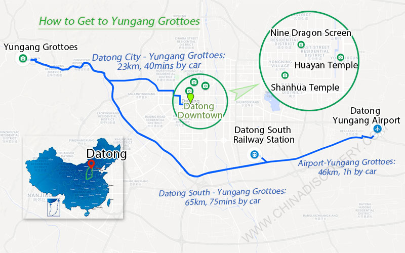 Yungang Grottoes Transfer Map