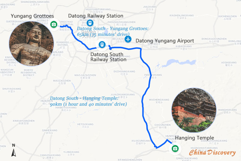 Datong South Railway Station Transfer Map