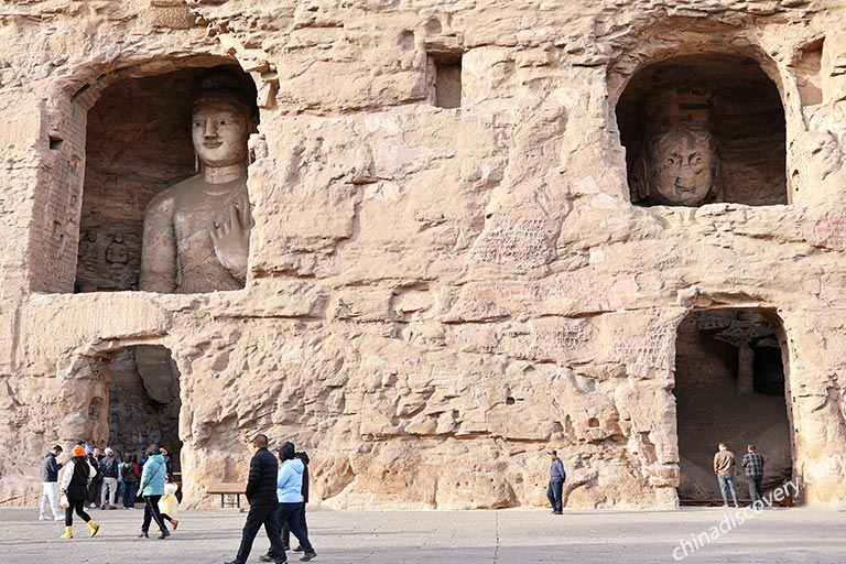 Yungang Grottoes in Autumn