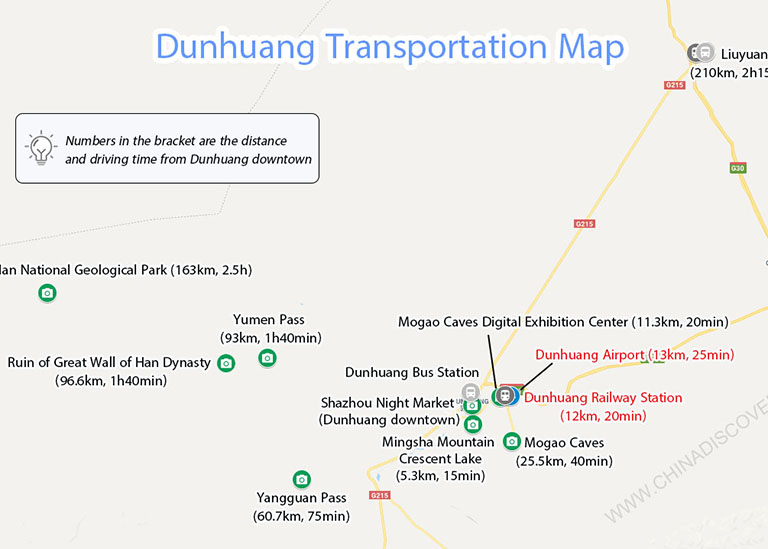 Dunhuang Transportation Map