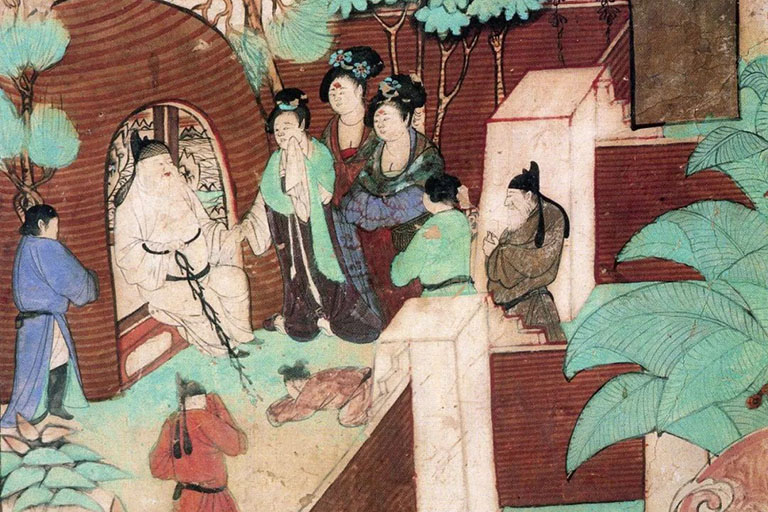Painting in Cave 25 of Yulin Caves How to Get to Yulin Caves