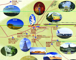 Dunhuang Attractions Map