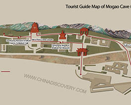 Dunhuang Mogao Caves Tourist Map