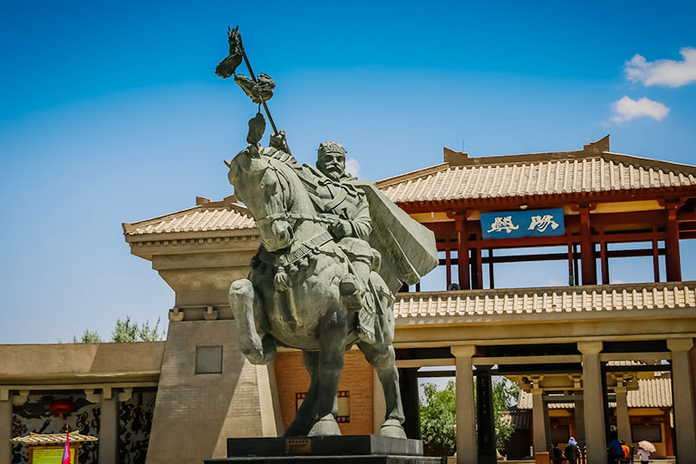 Statue of Zhangqian in Yangguan Pass Dunhuang Yangguan Pass