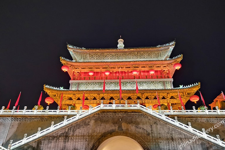 Night View of the Ancient Bell Tower 