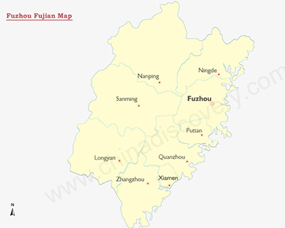 Fuzhou Fujian Map