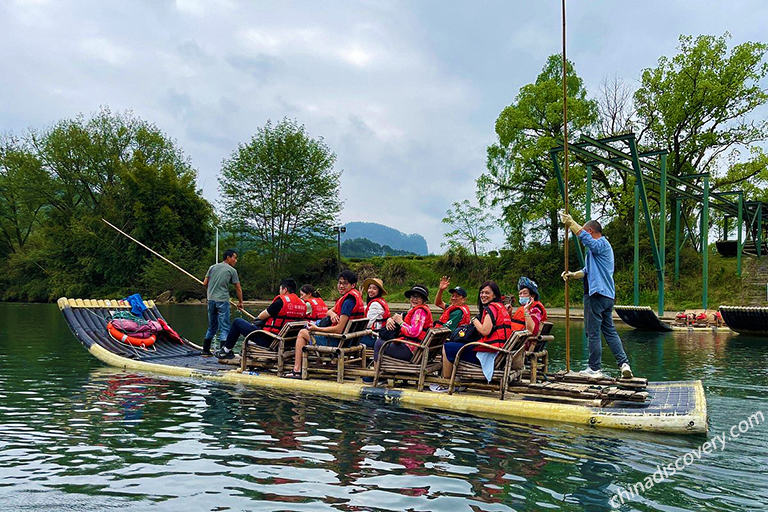 Bamboo Rafting on the Nine Bend Stream