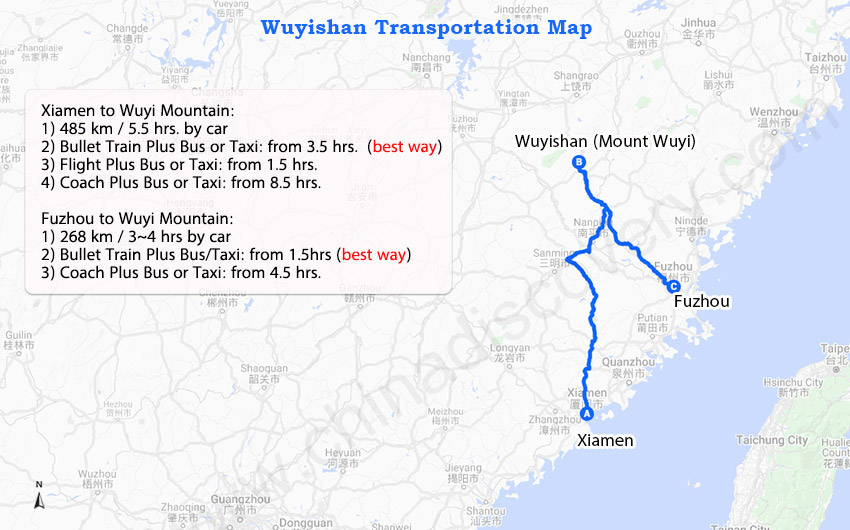 Wuyishan Transportation Map