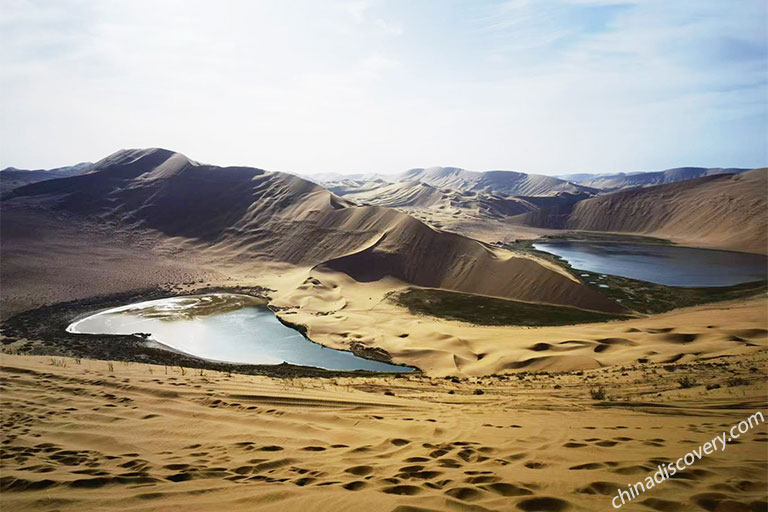 Mysterious Lakes in Badain Jaran Desert (Taken by Our Travel Consultant Wing)