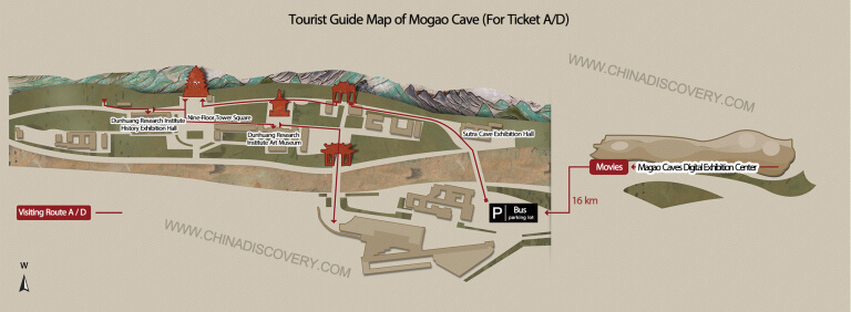 Mogao Caves Map