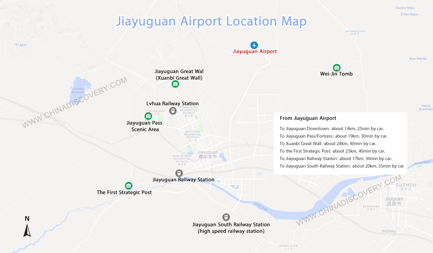 Jiayuguan Airport Location Map Jiayuguan Airport