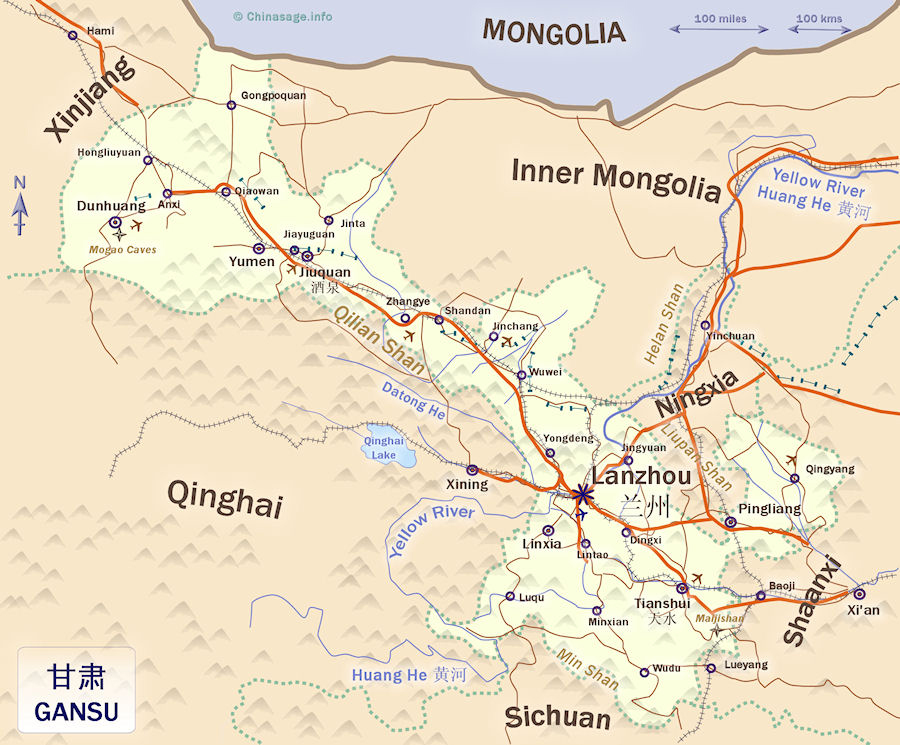Gansu Province Map