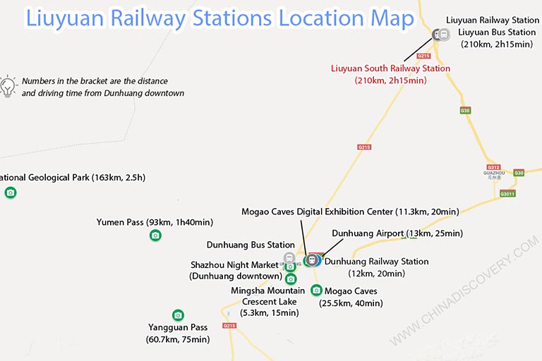 Liuyuan South Railway Station Location Map