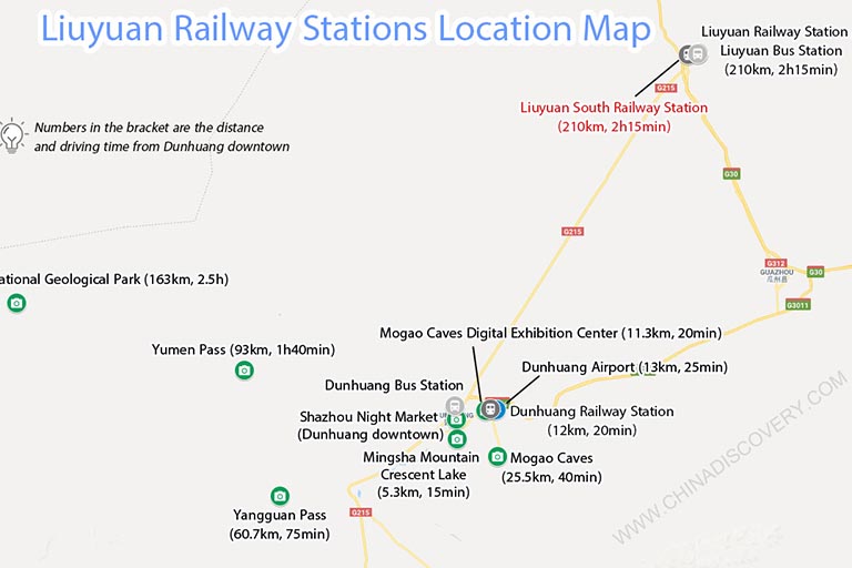 Liuyuan South Railway Station Location Map
