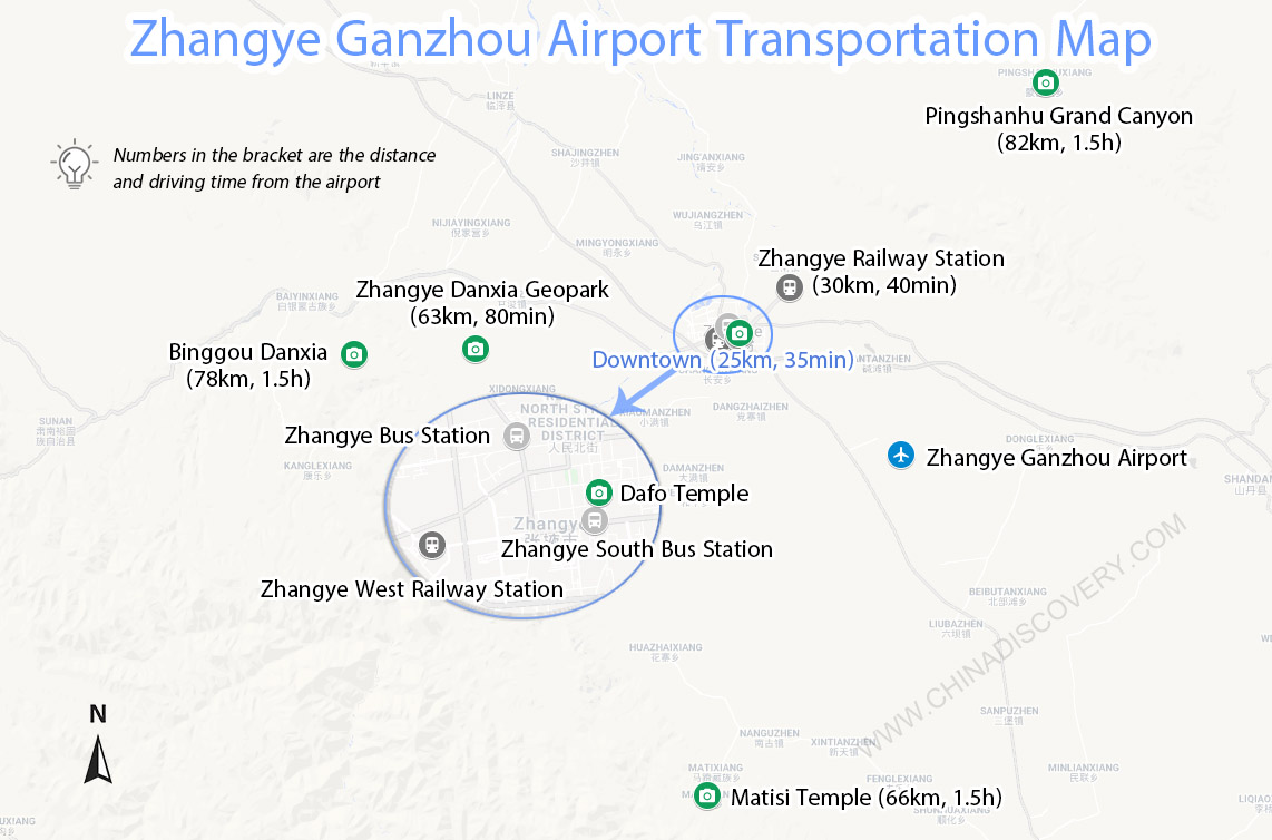 Zhangye Map