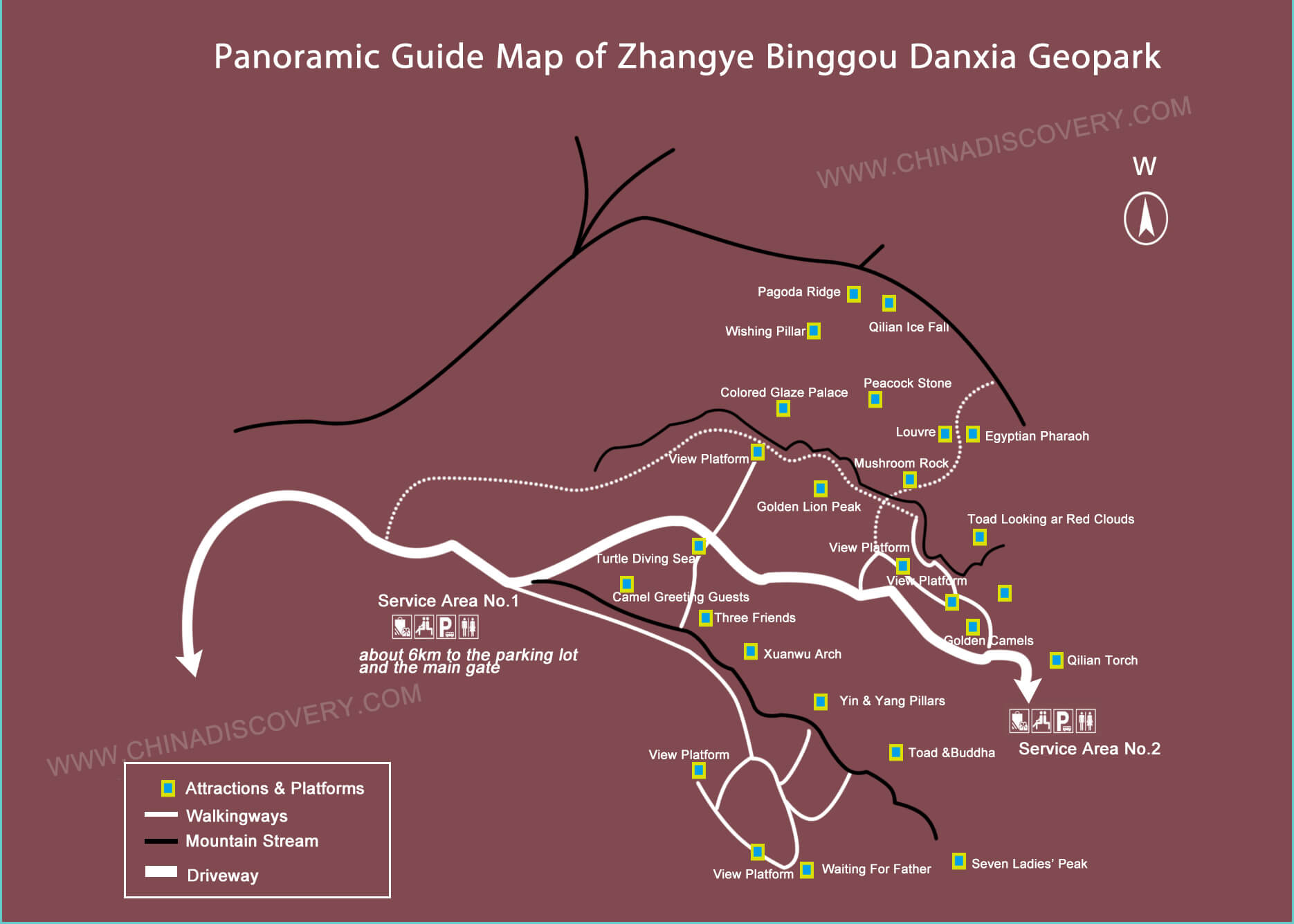 Zhangye Danxia Map