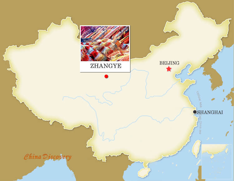 Zhangye Map