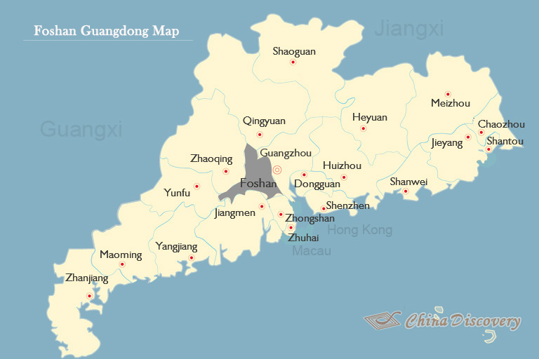 Foshan Guangdong Map
