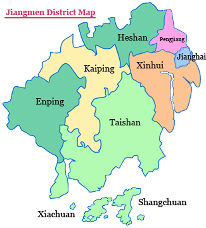Jiangmen District Map