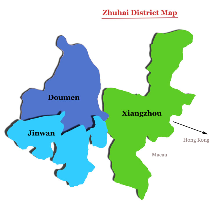 Zhuhai District Map