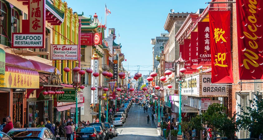 China Town with Many Cantonese Restaurants in San Francisco Cantonese Cuisine - China Town