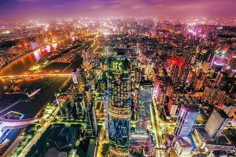 Splendid Guangzhou Tianhe District Night View Guangzhou Tianhe District