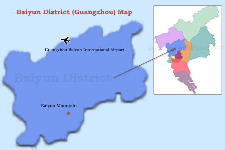 Baiyun District (Guangzhou) Map