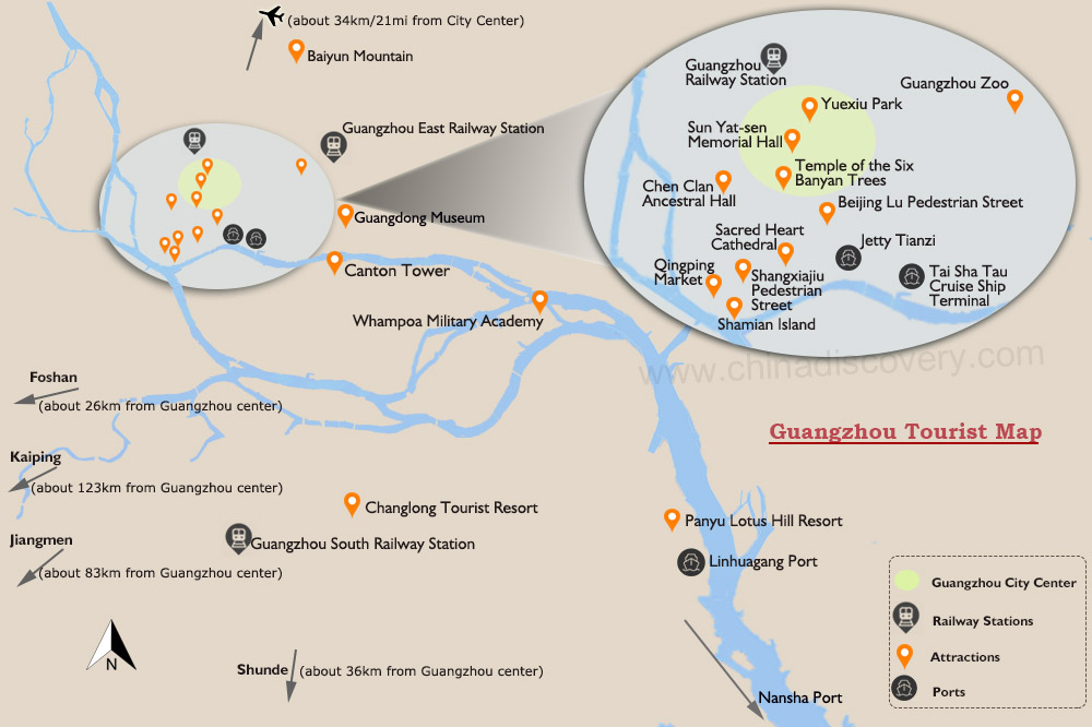 Guangzhou Tourist Map