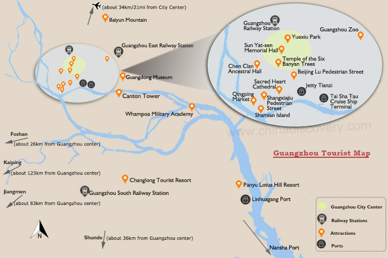 Guangzhou Tourist Map