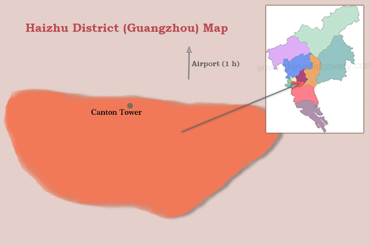 Haizhu District (Guangzhou) Map