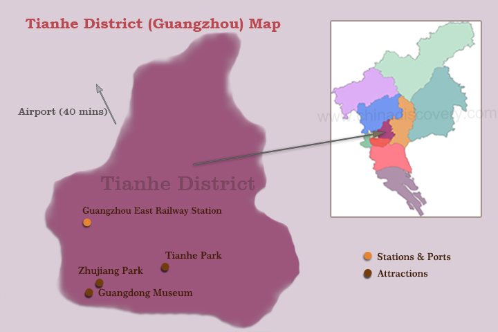 Tianhe Guangzhou Map