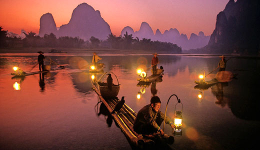 Cormorant Fishing Show in Li River