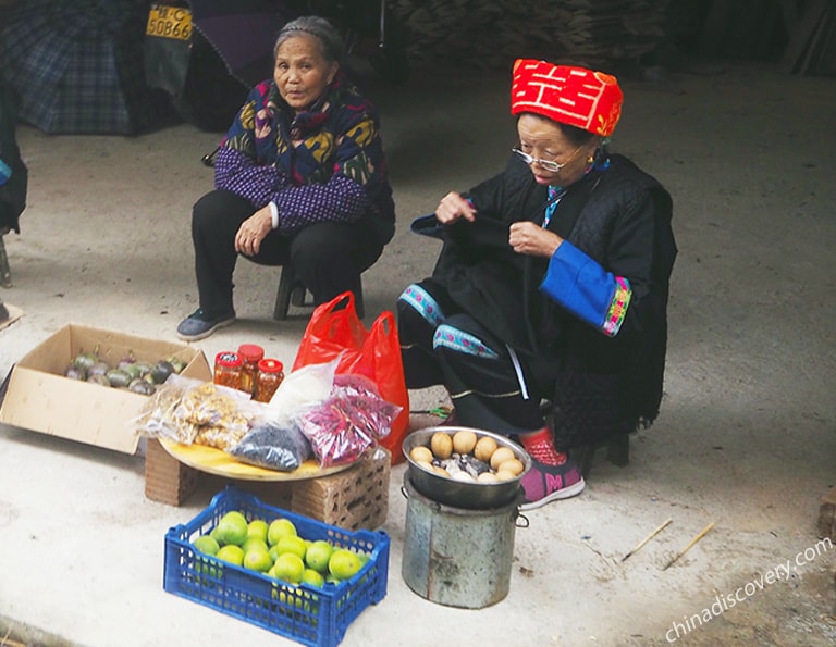 Women of Zhuang Ethnic Group at Longji Rice Terrace