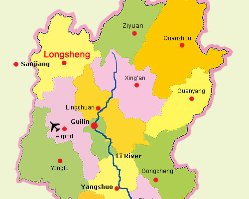 Longsheng Guilin Map