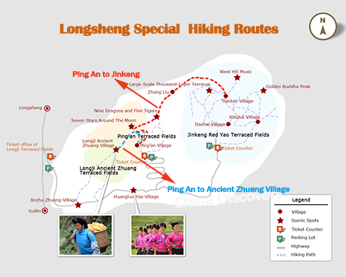 Longsheng Hiking Map