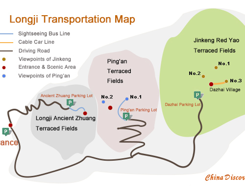Longsheng Transportation Map