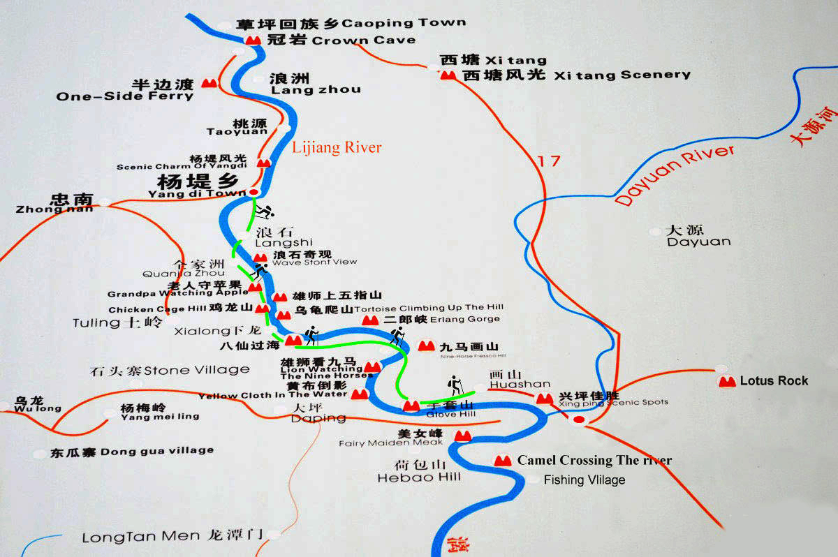 Li River Tourist Map