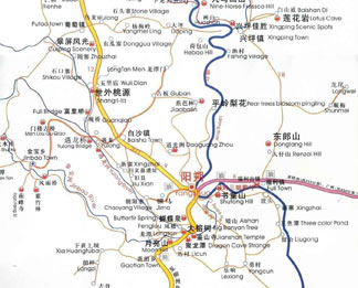 Yangshuo Scenic Map