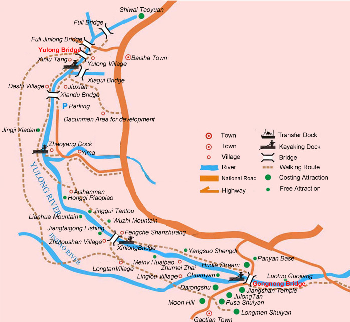 Yangshuo Hiking Map