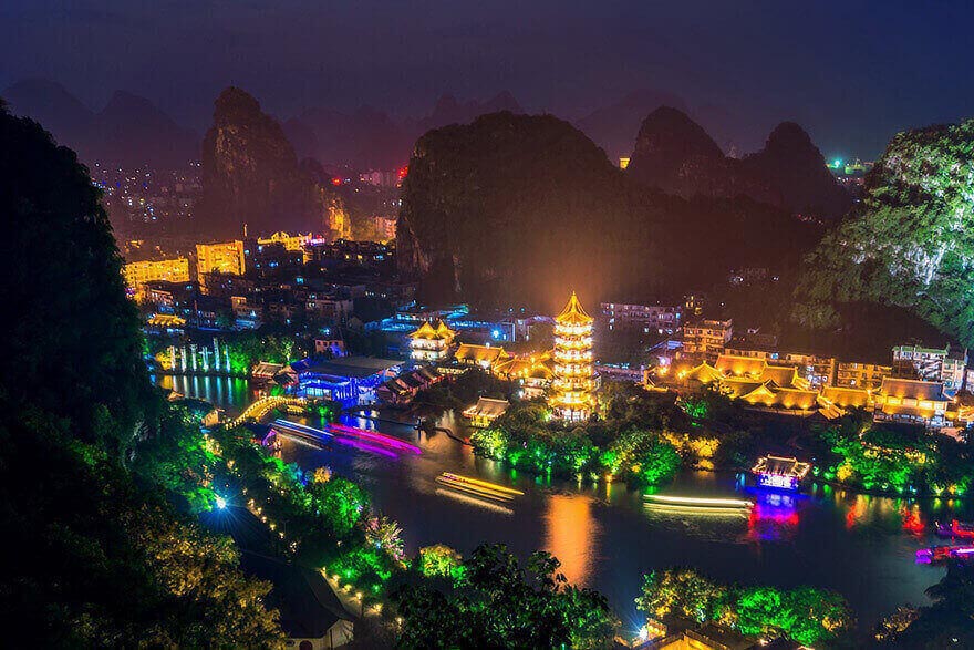 Diecai Hill in Guilin City