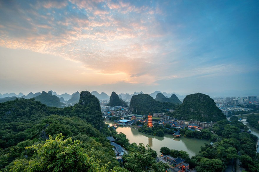 Diecai Hill in Guilin City