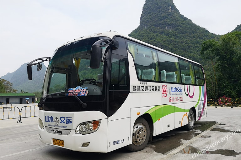 Sightseeing Bus at Yulong River & Ten-Mile Gallery