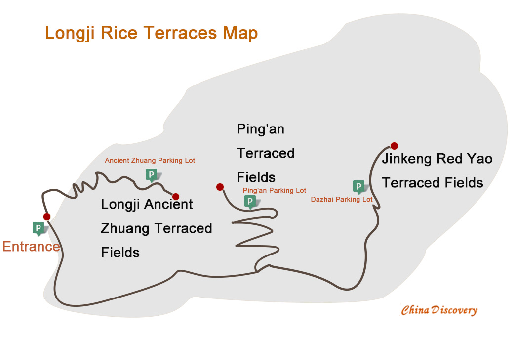 Longji Rice Terraces Map
