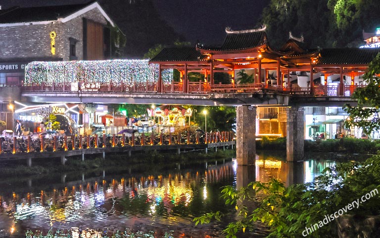 Visit Yangshuo West Street at Night